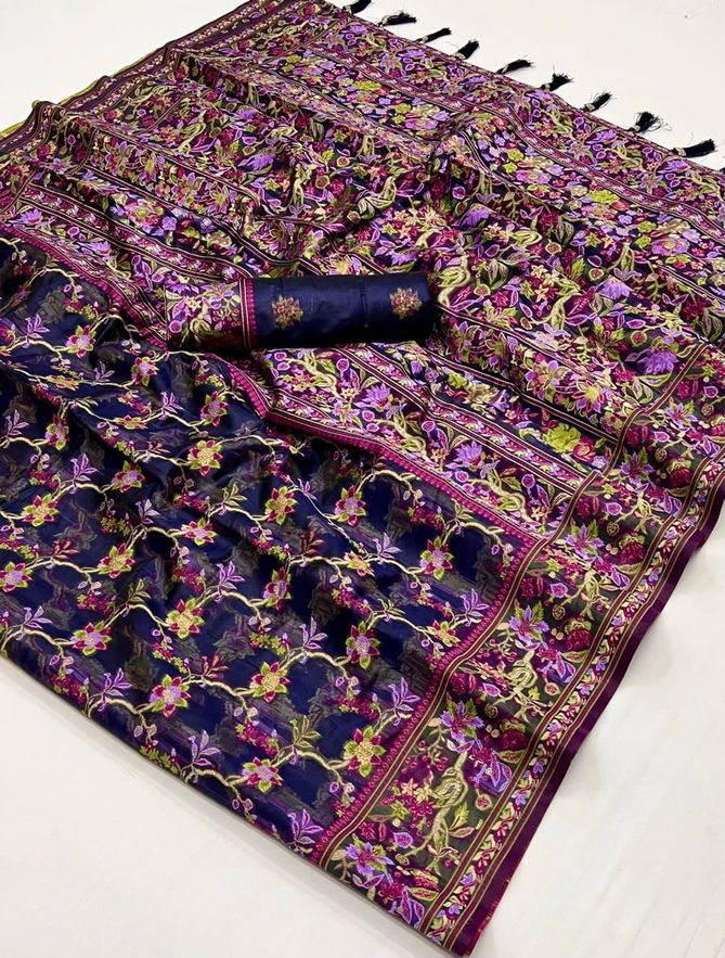 Kaarsi Silk By Rajtex Organza Parsi Handloom Weaving Saree Orders In India